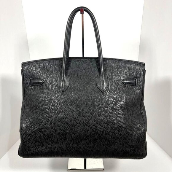 Authentic Hermes Birkin 35 Black Togo Leather Handbag With Palladium Hardware - Picture 2 of 16